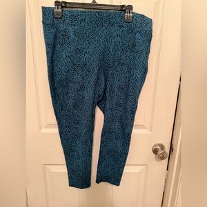 Torrid Blue and Black Patterned Leggings
